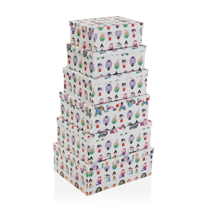 Set de cutii de depozitare, cu posibilitate de stivuire Versa 35 x 16,5 x 43 cm