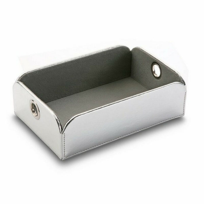 Suporturi pentru depozitarea articolelor din buzunare Versa Argintiu Imitație de piele Metal (13 x 6,5 x 20 cm)