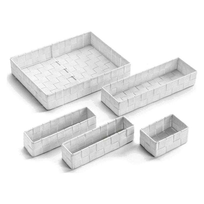 Set de cutii de depozitare, cu posibilitate de stivuire Versa Textilă (5 Piese) (6 x 34 x 26 cm) (6 x 34 x 26 cm)