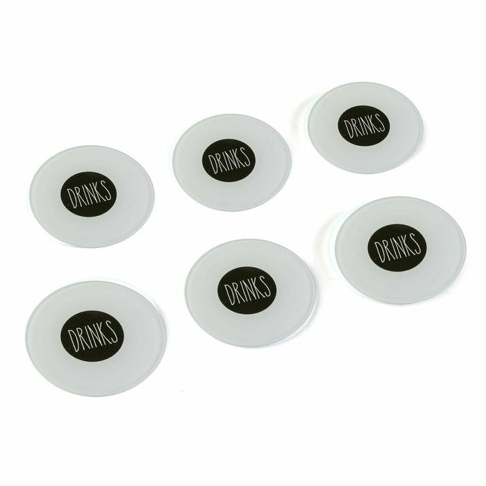 Suport pentru pahare Versa Drinks Minimalist Geam (6 Piese) (11 x 11 x 4 cm) (6 pcs)