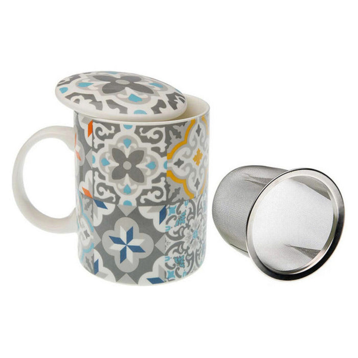 Cană cu filtru pentru infuzii Versa Alfama Porțelan Gresie (8 x 10 x 8 cm)
