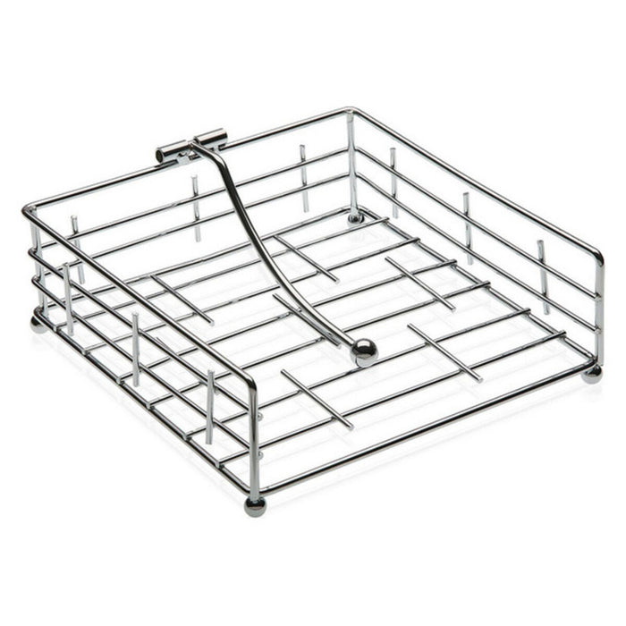 Suport pentru Șervețele Versa Metal Oțel 7 x 18,5 x 18,5 cm