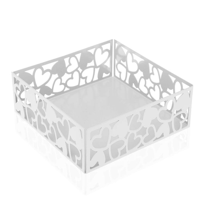 Suport pentru Șervețele Versa Kamira Alb Metal Oțel 16,5 x 5,5 x 16,5 cm