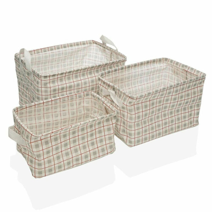 Set de Coșuri Versa Camy Poliester Textilă 3 Piese (25 x 22 x 35 cm)