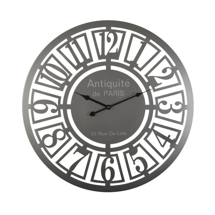 Ceas de Perete Versa 18191476 Argintiu Metal Vintage 60 x 60 x 5 cm
