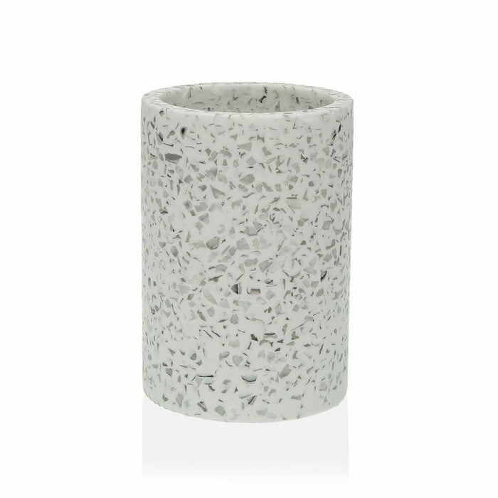 Suport pentru periuțe de dinți Versa Alb Rășină (7,3 x 10,4 x 7,3 cm)