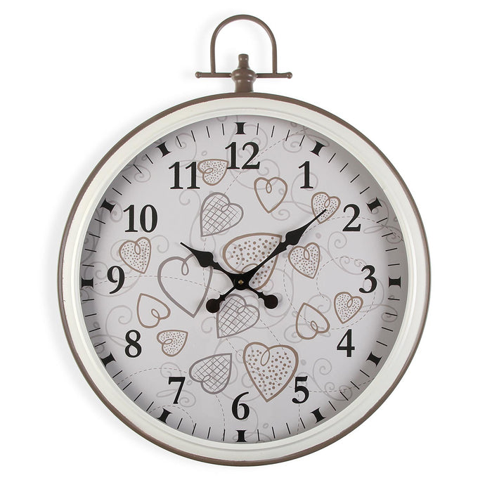Ceas de Perete Versa Cozy Inimi Metal (5 x 73,5 x 60 cm)