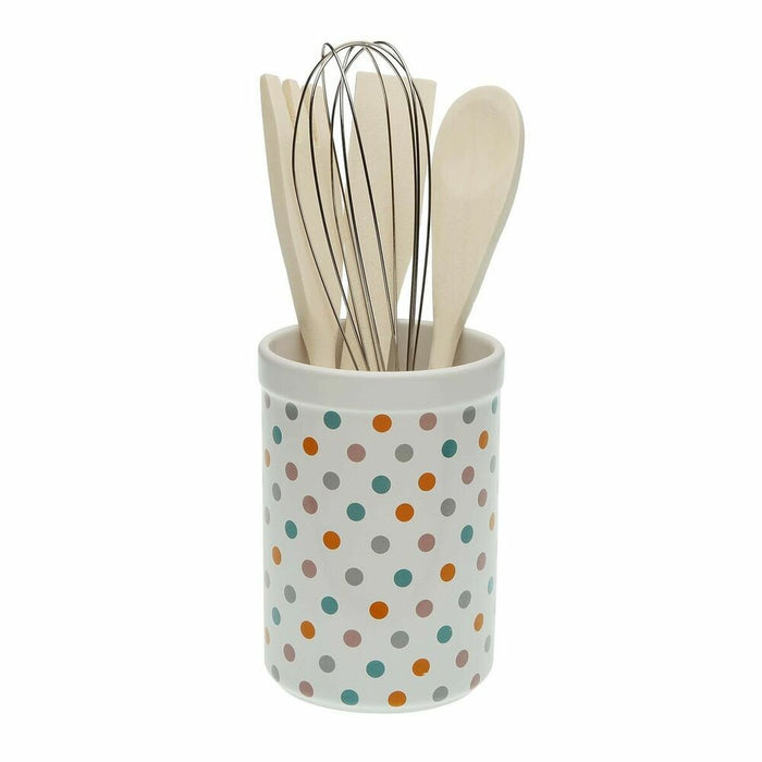 Suport pentru ustensile de bucătărie Versa Springdots Ceramică (10 x 15 x 10 cm)