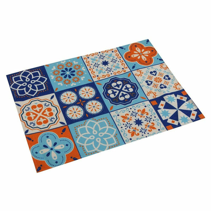 Suport Protecție pentru Masă Versa Mozaic Portocaliu Poliester (36 x 0,5 x 48 cm)