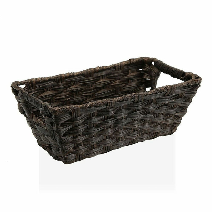 Coș Versa Cu mânere Maro închis Polietilenă Plastic 17 x 11,5 x 29 cm