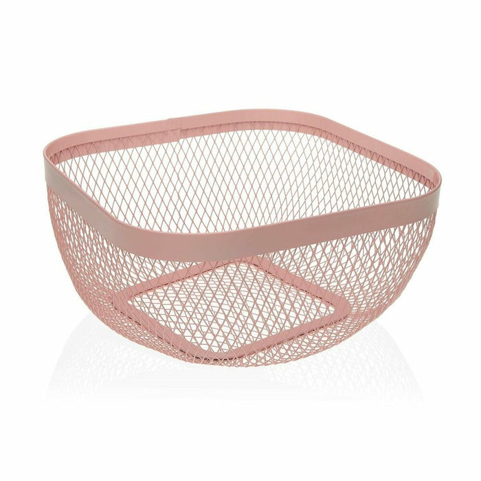 Fructieră Versa Roz Metal Oțel (26,5 x 12,5 x 26,5 cm)
