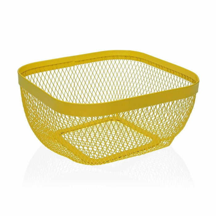 Fructieră Versa Galben Metal Oțel (26,5 x 12,5 x 26,5 cm)