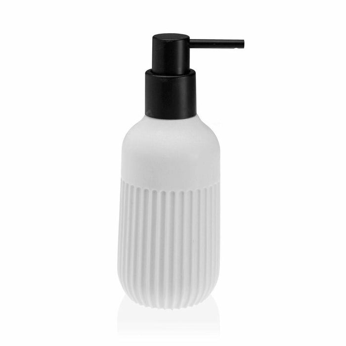 Dozator de Săpun Versa Stria Alb Plastic Rășină (6,5 x 18,5 x 6,5 cm)
