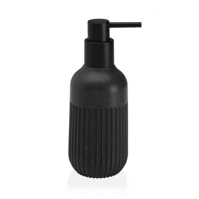 Dozator de Săpun Versa Stria Negru Plastic Rășină (6,5 x 18,5 x 6,5 cm)
