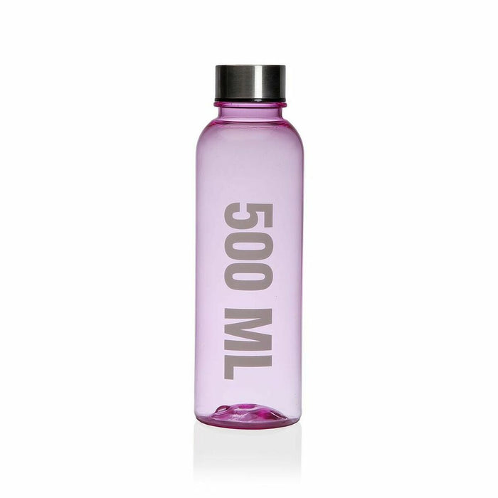 Sticlă de apă Versa Roz 500 ml Oțel polistiren Compus 6,5 x 21,5 x 6,5 cm