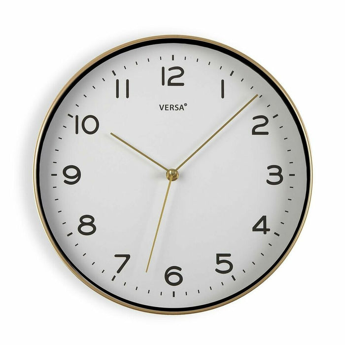 Ceas de Perete Versa Auriu* 30,5 x 4,3 x 30,5 cm Cuarț Poliuretan
