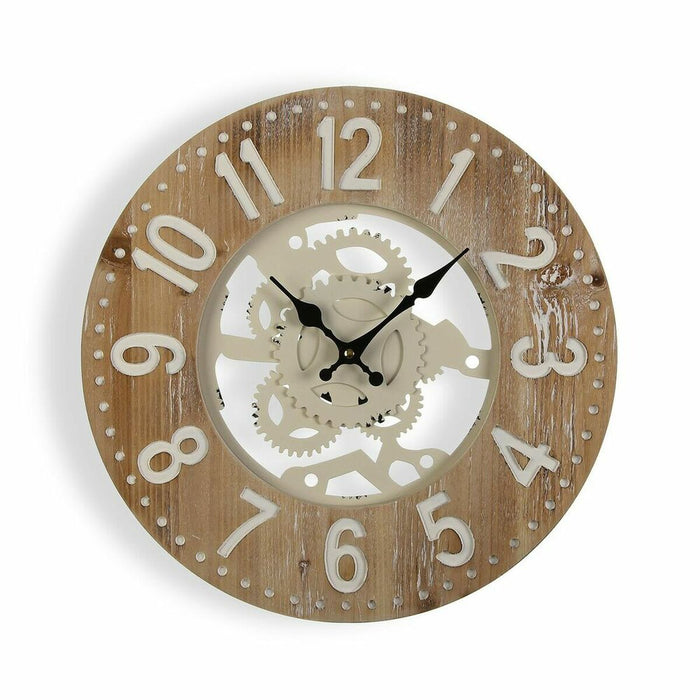 Ceas de Perete Versa 40 x 4,5 x 40 cm Metal Lemn MDF