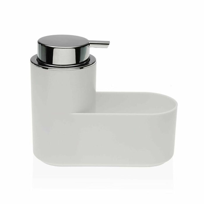 Distribuitor de săpun 2-în-1 pentru chiuvetă Versa Alb ABS polistiren (7,5 x 14,5 x 17 cm)