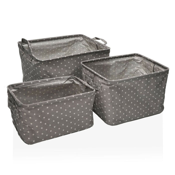 Set de cutii de depozitare, cu posibilitate de stivuire Versa Rec Stars Poliester Fusion 3 Piese