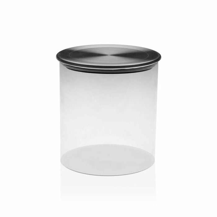 Borcan din sticlă Versa 350 ml Geam Oțel (ø 8,5 x 8,5 cm)