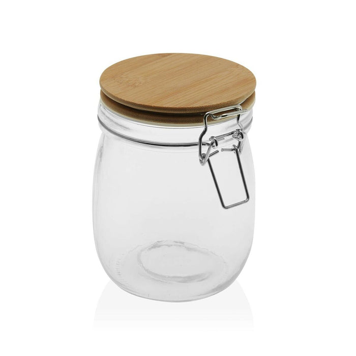 Borcan din sticlă Versa 750 ml Geam Bambus 10 x 14 x 10 cm