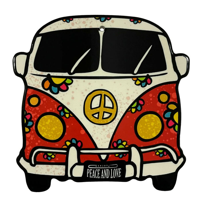Suport Protecție pentru Masă Versa Peace and Love Furgonetă Ceramică 20 x 20 cm
