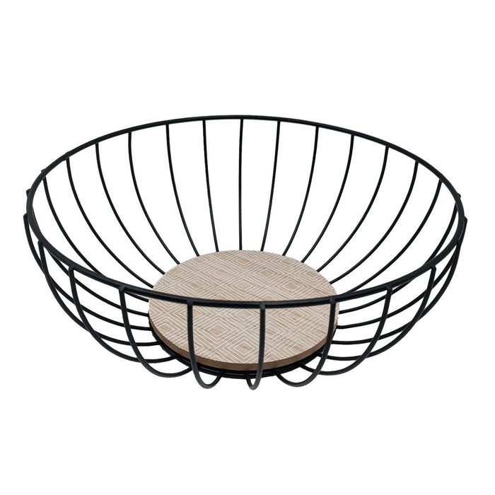 Fructieră Versa Metal Lemn MDF (28 x 11 x 28 cm)