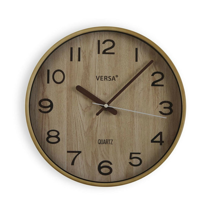 Ceas de Perete Versa Maro Deschis Plastic Cuarț 4,8 x 31 x 31 cm