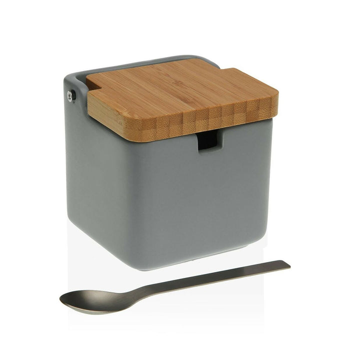Zaharniță Versa Gri Ceramică Oțel Bambus Dolomite (8,5 x 8,7 x 8,5 cm)