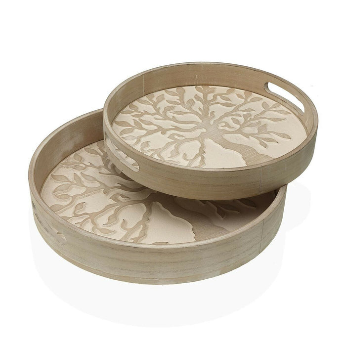 Tavă pentru gustari Versa árbol Vida Lemn Lemn MDF 35 x 6 x 35 cm