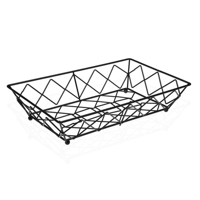 Fructieră Versa Dreptunghiular Negru Metal Oțel (20 x 7 x 32 cm)