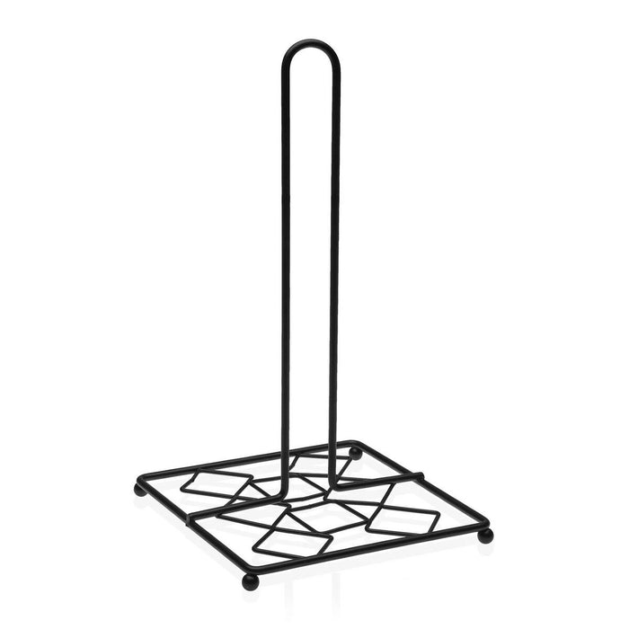 Suport pentru hârtie de bucătărie Versa Negru Metal Oțel (16 x 28,5 x 16 cm)