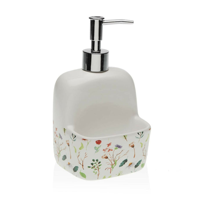 Dozator de Săpun Versa Sansa Květiny Ceramică 9,4 x 17,8 x 10,5 cm