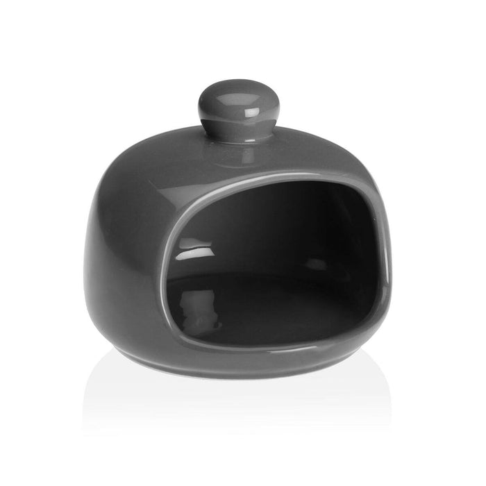 Suport de Bureți de Vase pentru Chiuvetă Versa Gri Ceramică 12 x 10 x 12 cm Dolomite