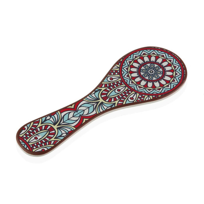 Suport de linguri Versa Roșu Mandala Ceramică (10 x 28 cm)