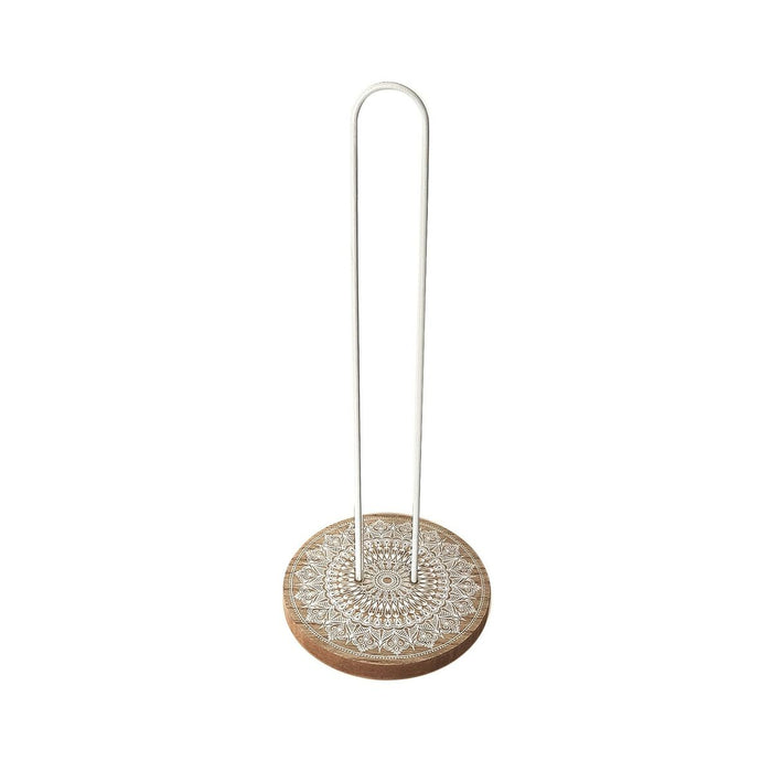 Suport pentru hârtie de bucătărie Versa Mandala Metal Oțel Lemn MDF 13 x 31 x 13 cm