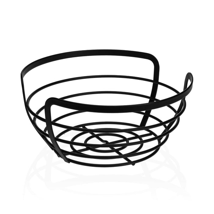 Fructieră Versa Negru Metal Oțel 24,2 x 12 x 27 cm