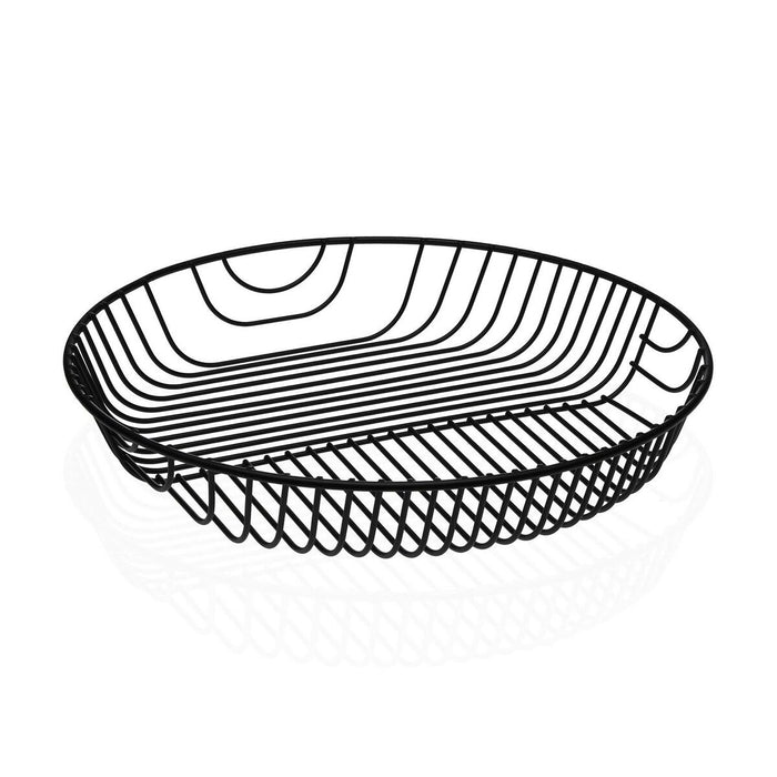 Fructieră Versa Negru Metal Oțel 30 x 4,7 x 30 cm