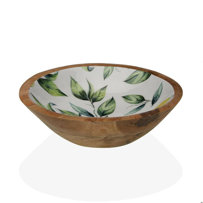 Bol Versa Lămâie Bambus Porțelan Lemn de mango 24 x 7 x 24 cm
