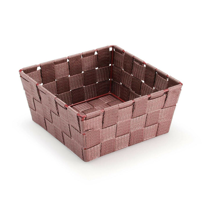 Coș Versa Roz Textilă 19 x 9 x 19 cm