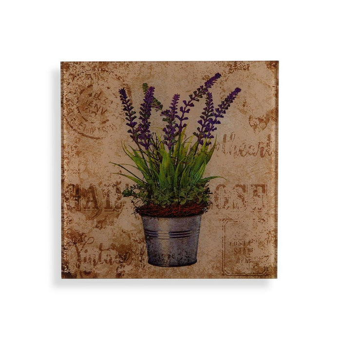Tablou Versa Lavandă Geam 1 x 30 x 30 cm