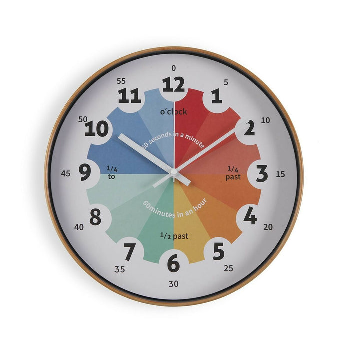 Ceas de Perete Versa Geam Plastic 4 x 30 x 30 cm