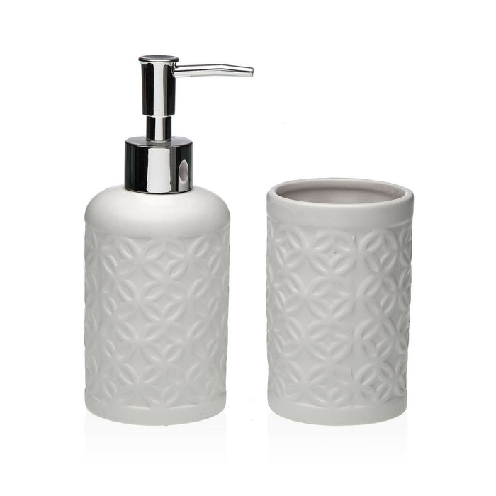 Set de Baie Versa Alb Dolomite 6,8 x 17 x 6,8 cm