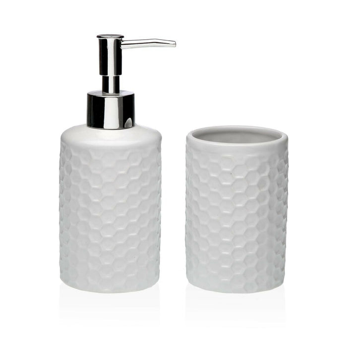 Set de Baie Versa Alb Dolomite 6,8 x 17 x 6,8 cm