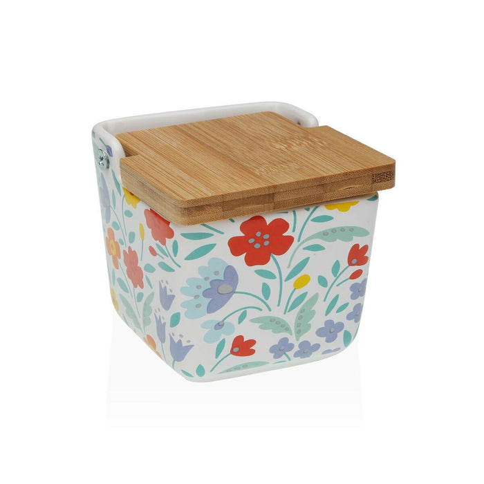Solniță cu capac Versa Květiny Ceramică 10 x 15 x 10 cm