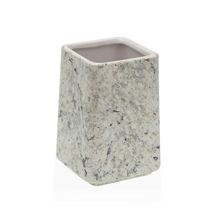 Suport pentru periuțe de dinți Versa Gri Ceramică Plastic 7 x 10 x 7 cm