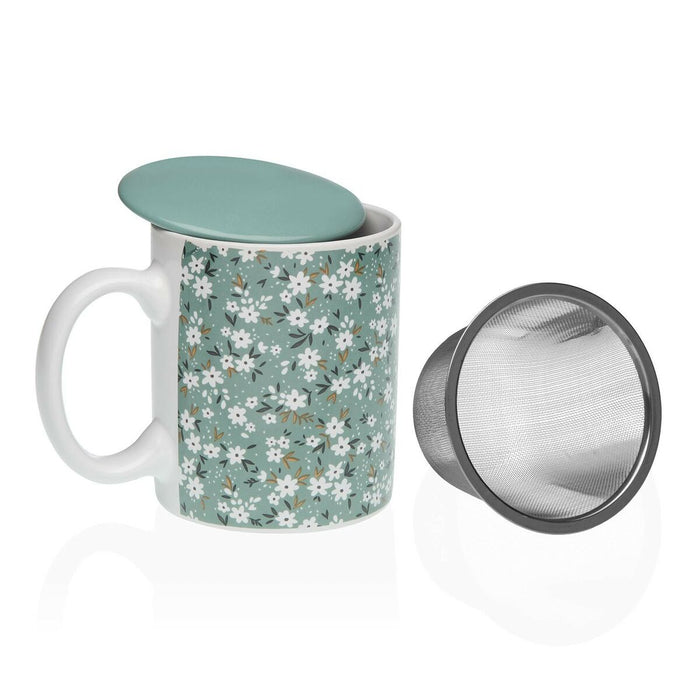 Cană cu filtru pentru infuzii Versa Bellis Verde Gresie