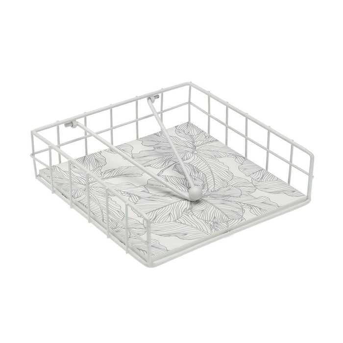 Suport pentru Șervețele Versa Metal 18 x 7 x 18 cm Palmier