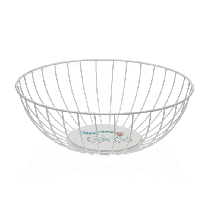 Fructieră Versa Bicicletă Metal Oțel Lemn MDF 28 x 10 x 28 cm