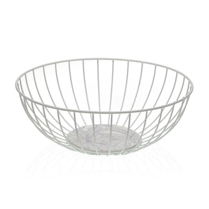 Fructieră Versa Palmier Metal Oțel Lemn MDF 28 x 10 x 28 cm
